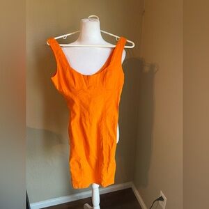 Urban outfitters Women's Scoop Neck Orange Tank Dress